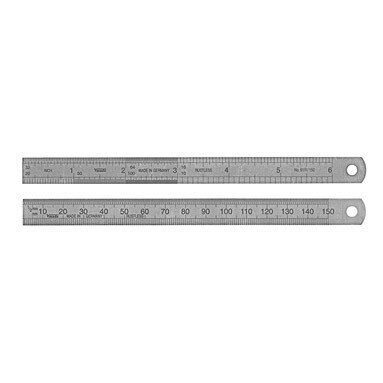 Stainless Steel Rule 30cm/12in - Metric/Imperial - Flexible - BS4372 Double Sided