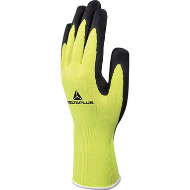 High Visibility Knitted Polyester Gloves - Latex Coating - Apollon