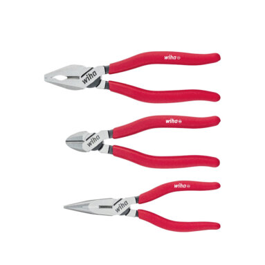 Wiha Pliers Set 3pc - Combi, Needle Nose & Diagonal Cutters