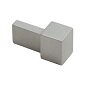 Genesis Matt Silver Tile Corner Trim 12mm - Aluminium Square