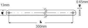 Bahco hacksaw blade dimensions