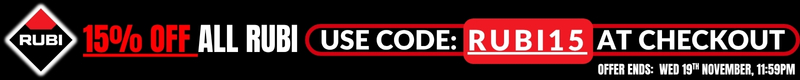 15% off all RUBI products